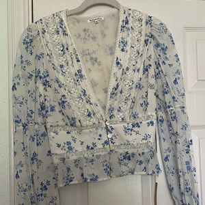 Blue and White Reformation Top